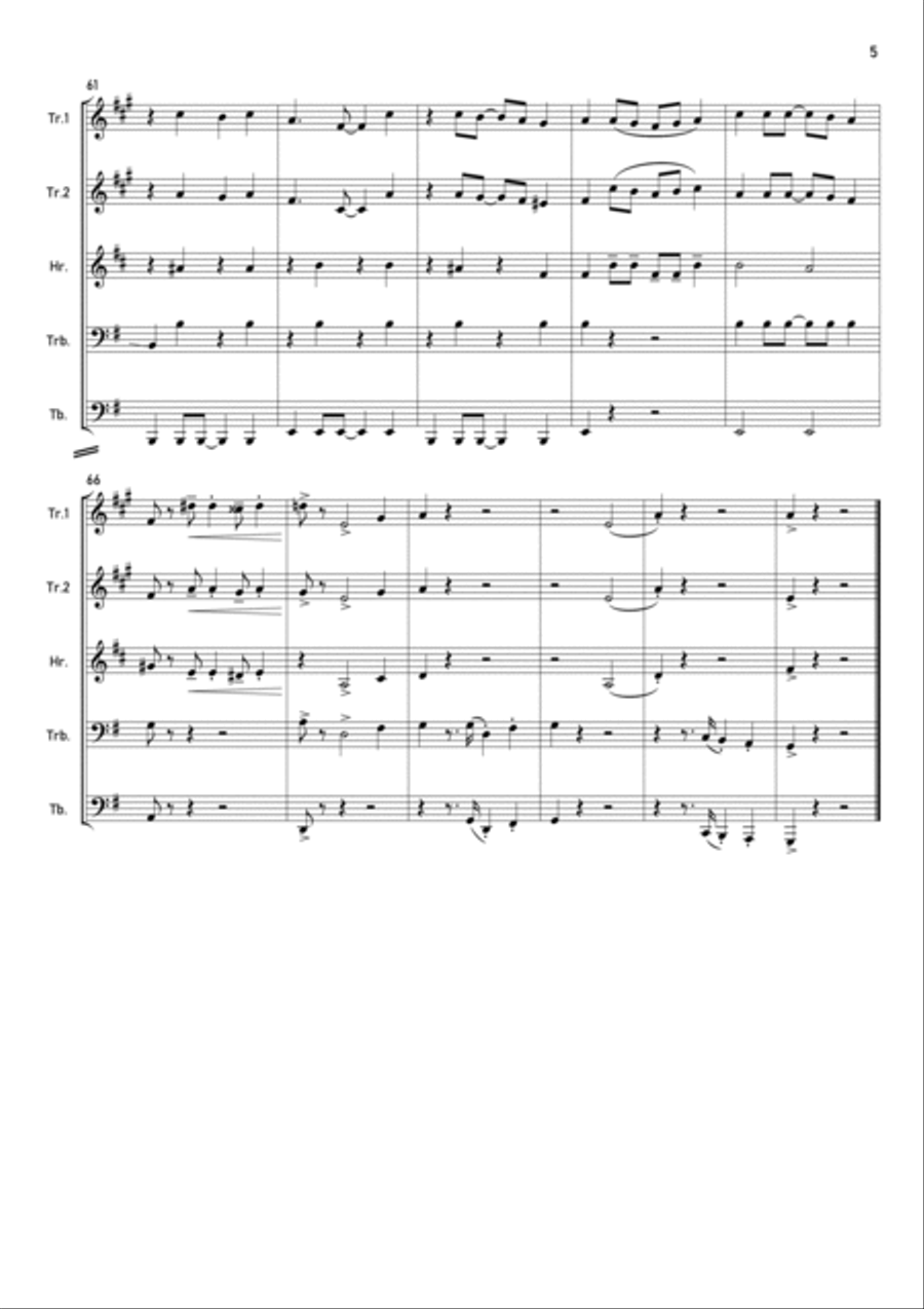 Heat Miser Heat Miser Brass Quintet scores gallery preview page 5
