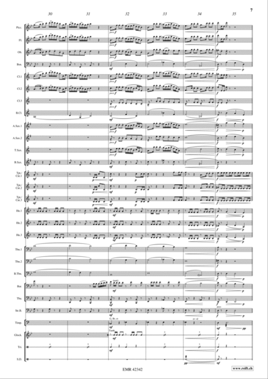 Turkish March Concert Band scores gallery preview page 7