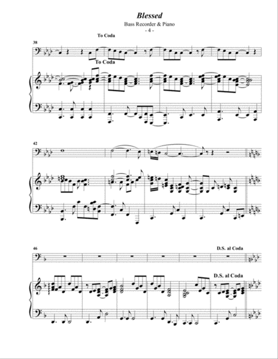 Blessed Bass Recorder scores gallery preview page 4