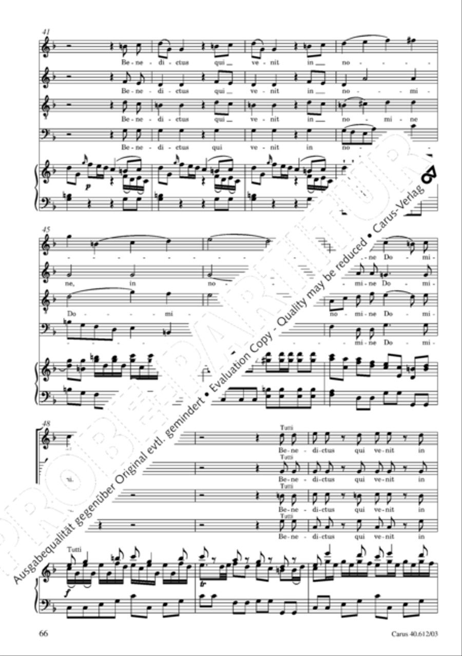 Harmoniemesse in B 4-Part scores gallery preview page 67