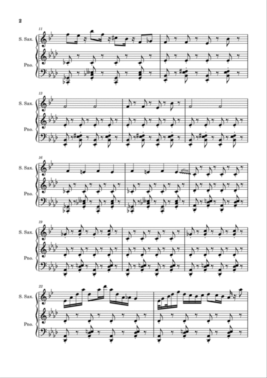 Matthoudescha Matthoudescha Soprano Saxophone scores gallery preview page 2