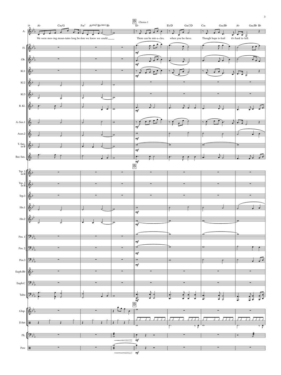 When You Believe Concert Band scores gallery preview page 3