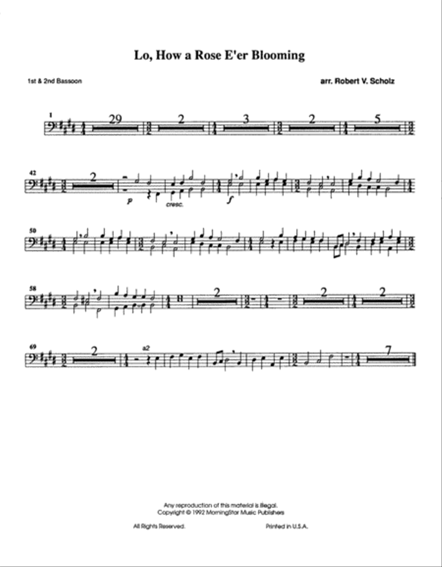 Lo, How a Rose E'er Blooming Choir scores gallery preview page 6