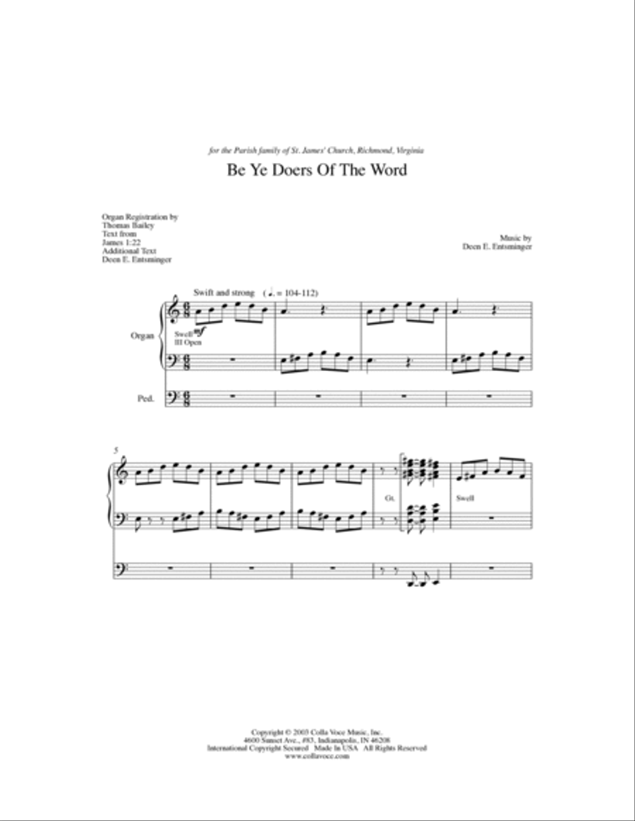 Be Ye Doers Of The Word 4-Part scores gallery preview page 2