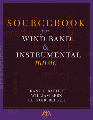 Book cover for Sourcebook for Wind Band and Instrumental Music
