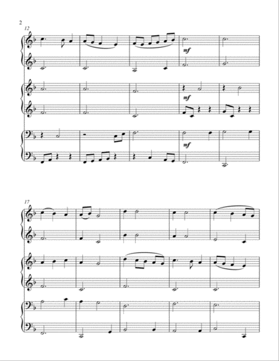 Dona Nobis Pacem (1 piano, 6 hand trio) Piano Trio scores gallery preview page 3