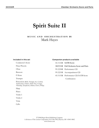 Spirit Suite II - Chamber Orchestra Score and Parts