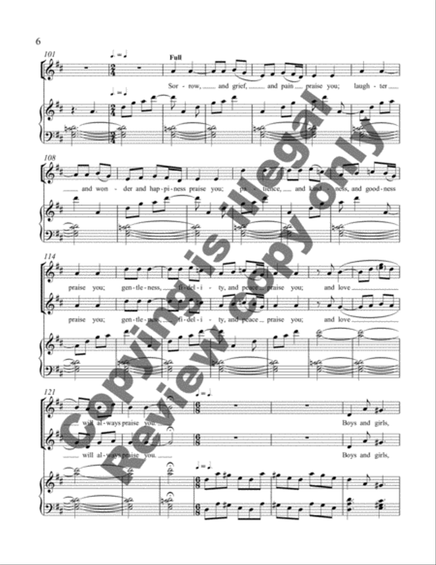 A Modern Benedicite 2-Part scores gallery preview page 5
