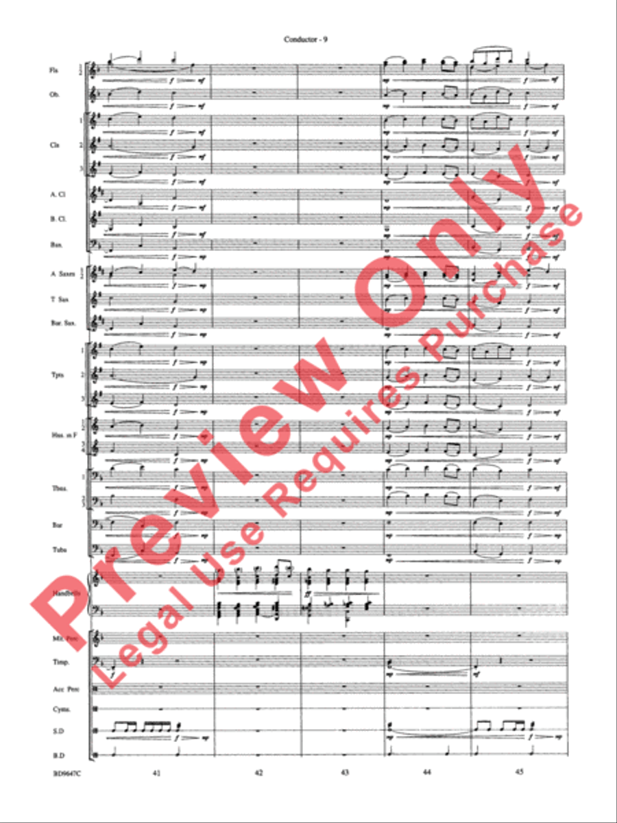 Tidings! (A Christmas Carol Fantasy) Concert Band scores gallery preview page 11