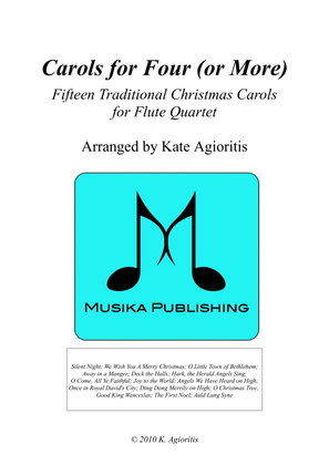 Book cover for Carols for Four (or more) - Fifteen Carols for Flute Quartet