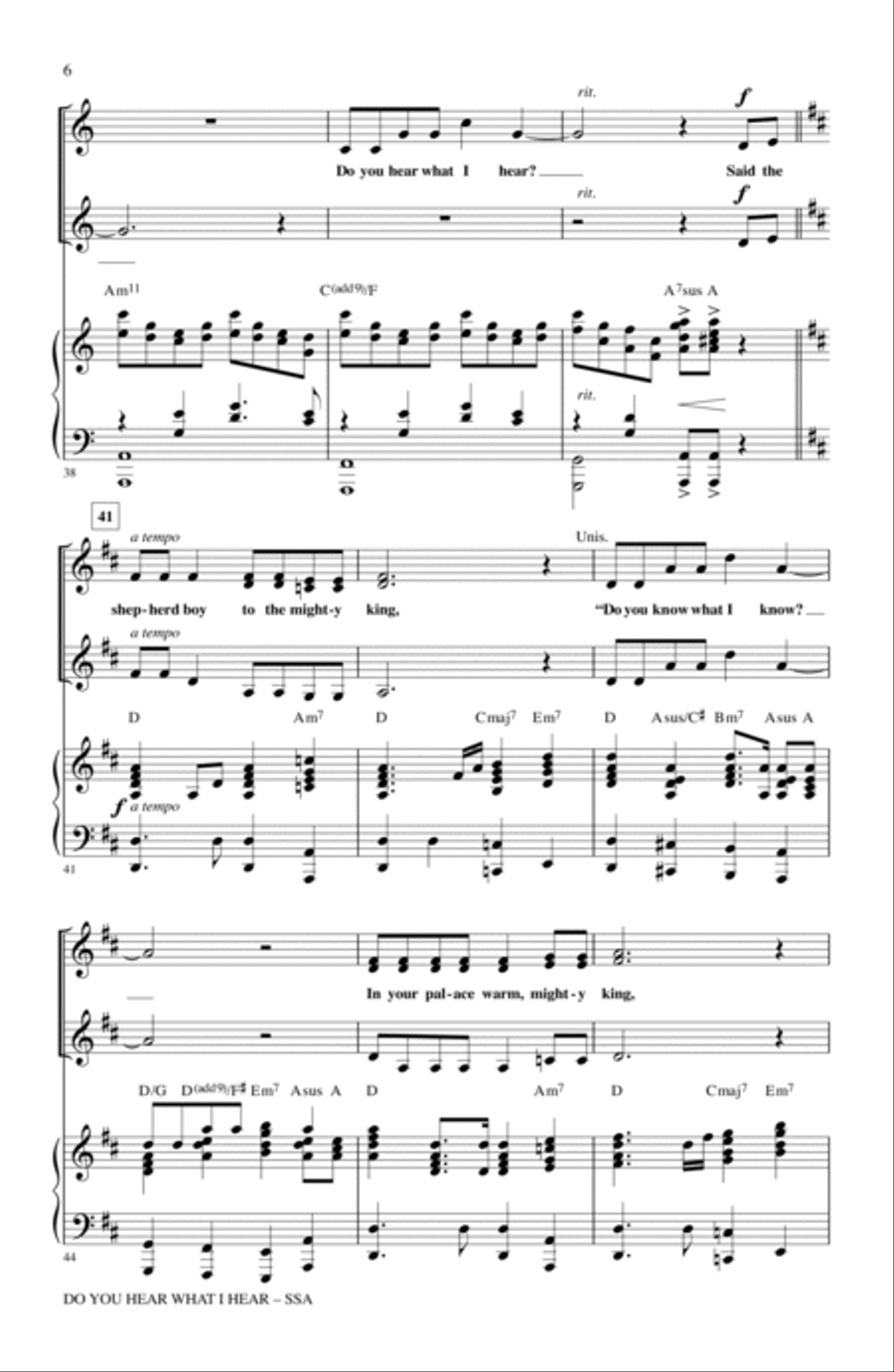 Do You Hear What I Hear (arr. Mark Brymer) SSA scores gallery preview page 5