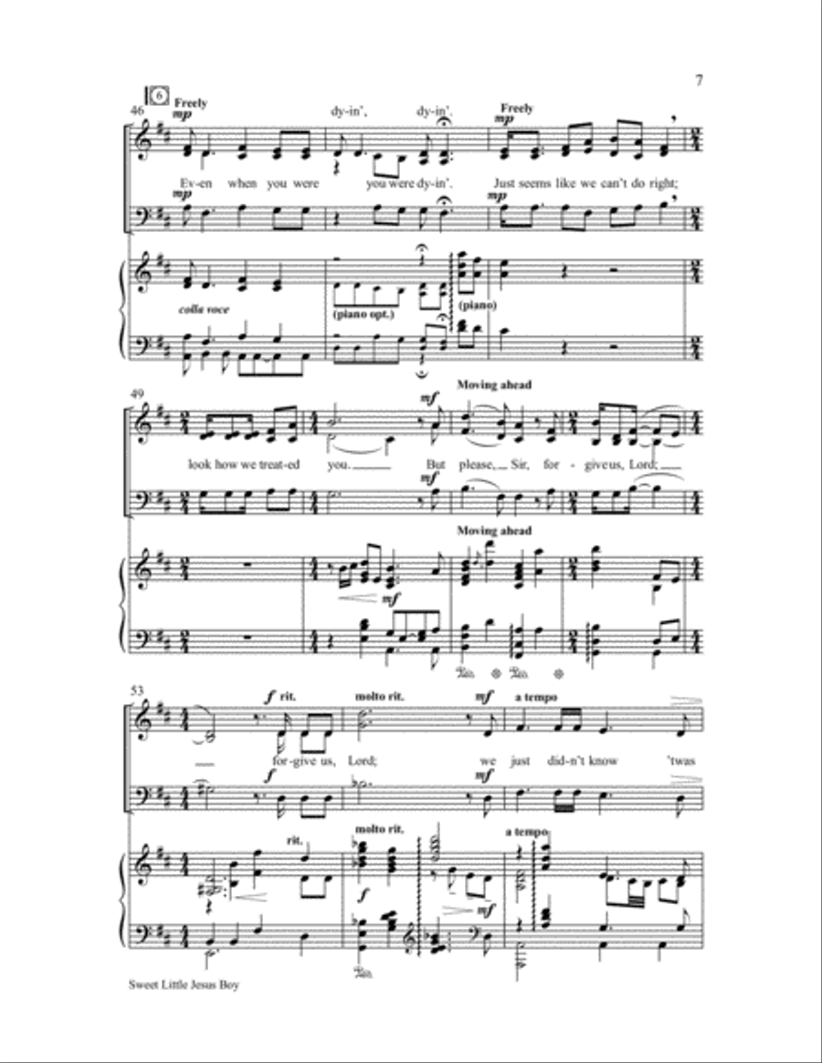 Sweet Little Jesus Boy Sweet Little Jesus Boy 4-Part scores gallery preview page 8