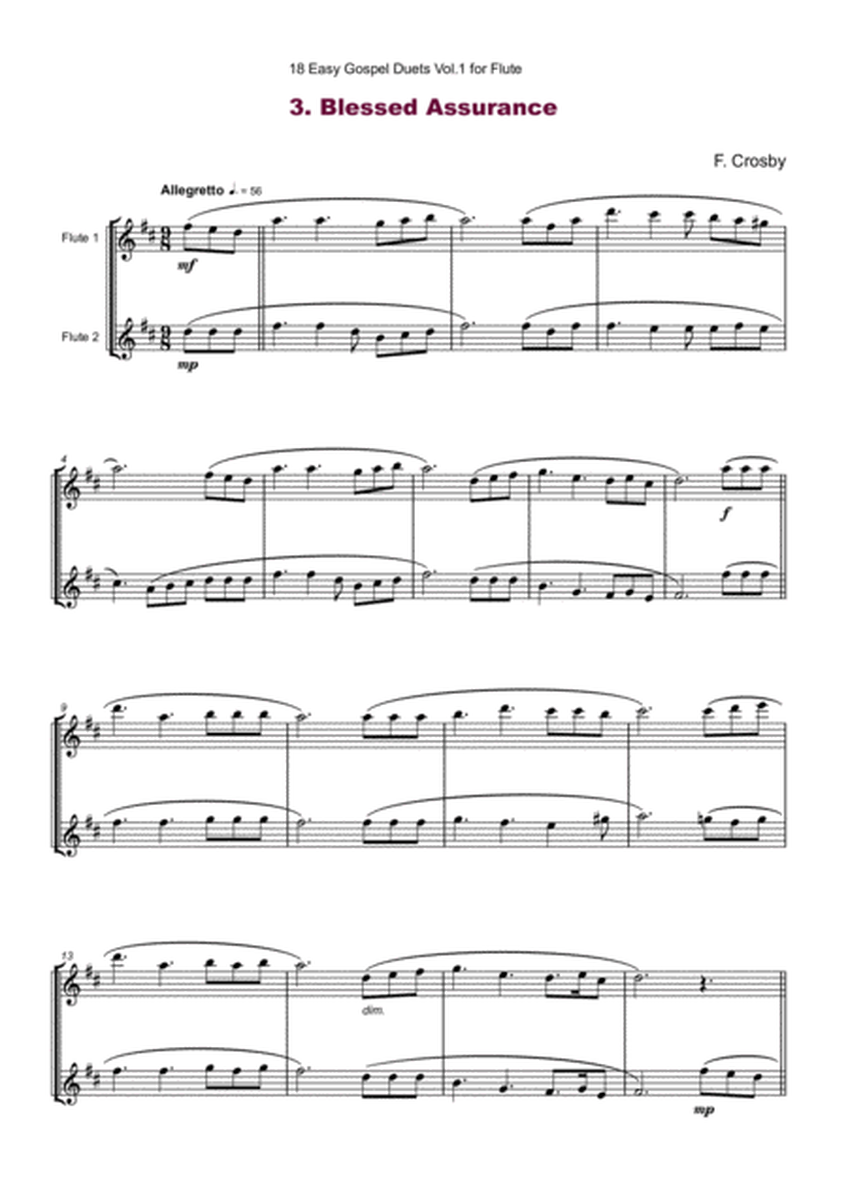18 Easy Gospel Duets Vol.1 for Flute
