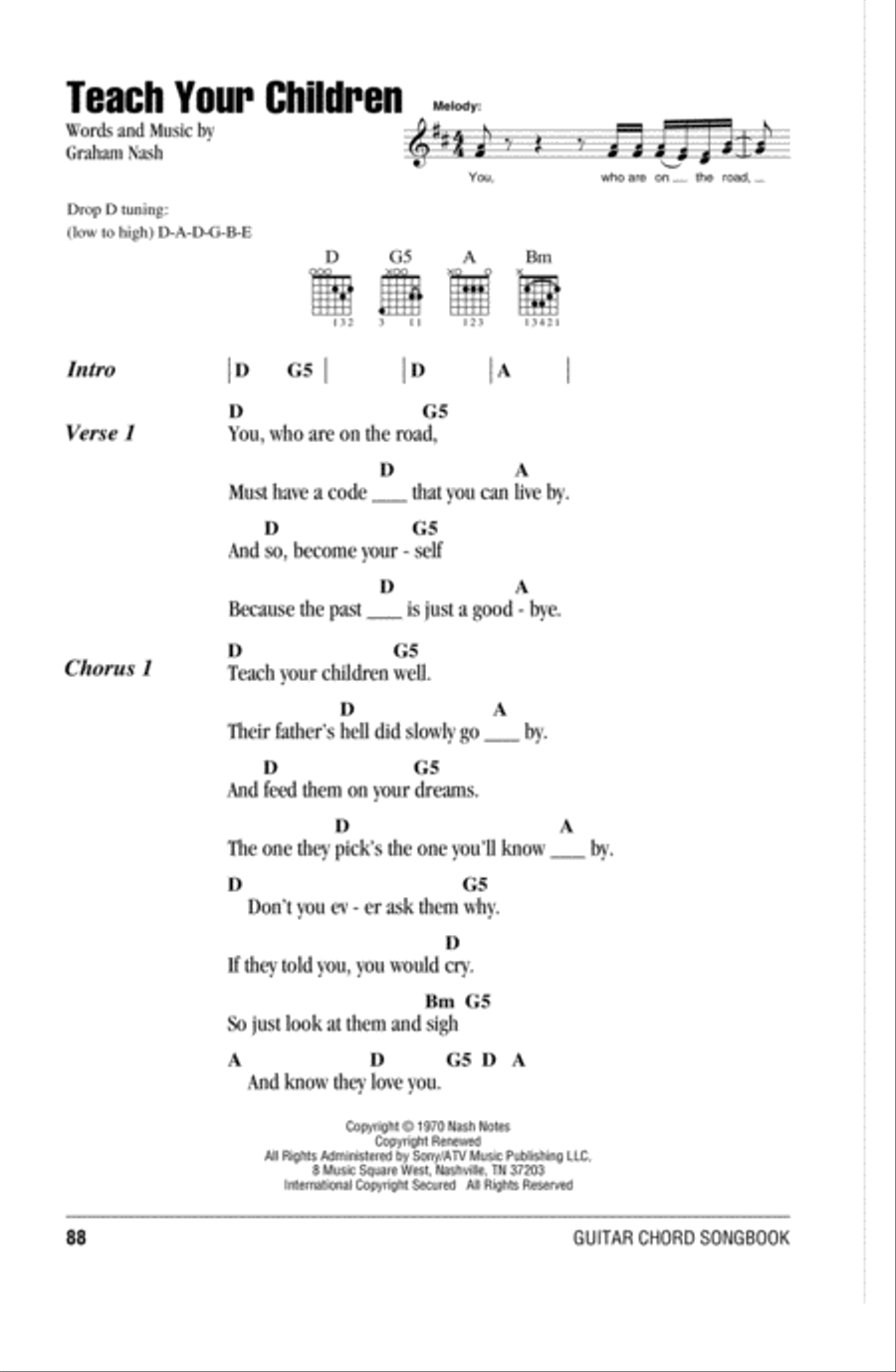 Teach Your Children Acoustic Guitar scores gallery preview page 1