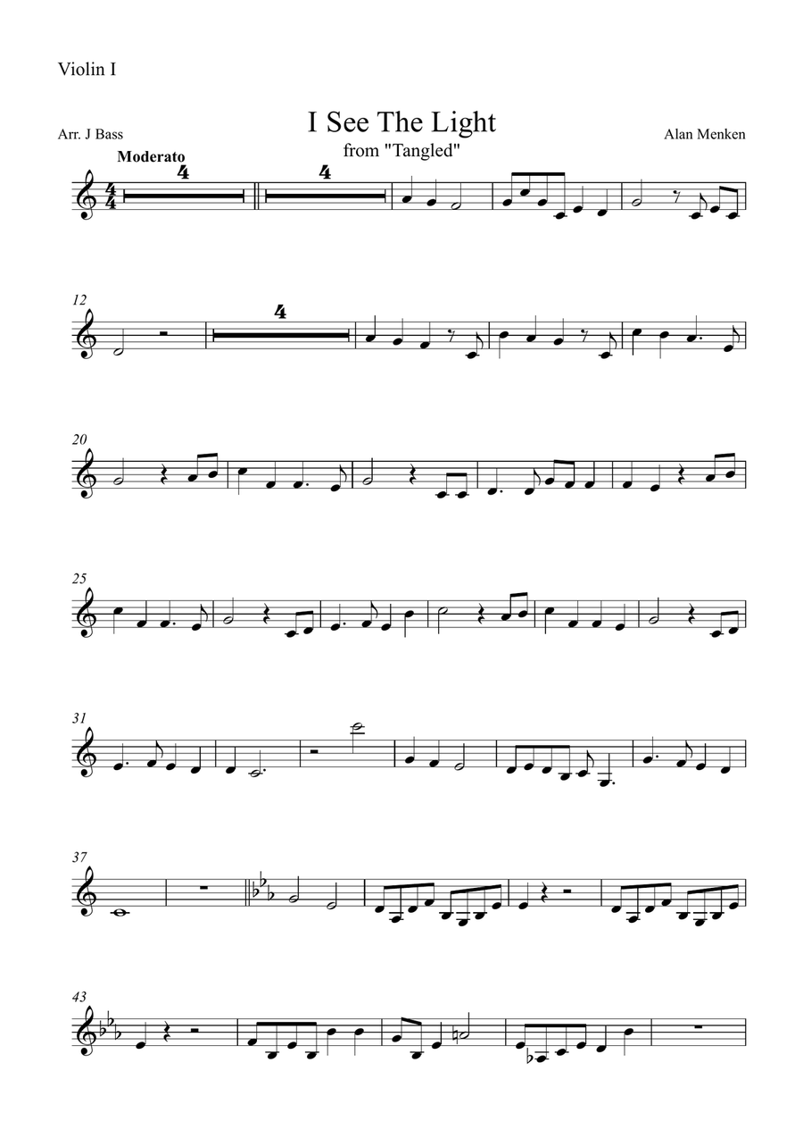 I See The Light String Quartet scores gallery preview page 6
