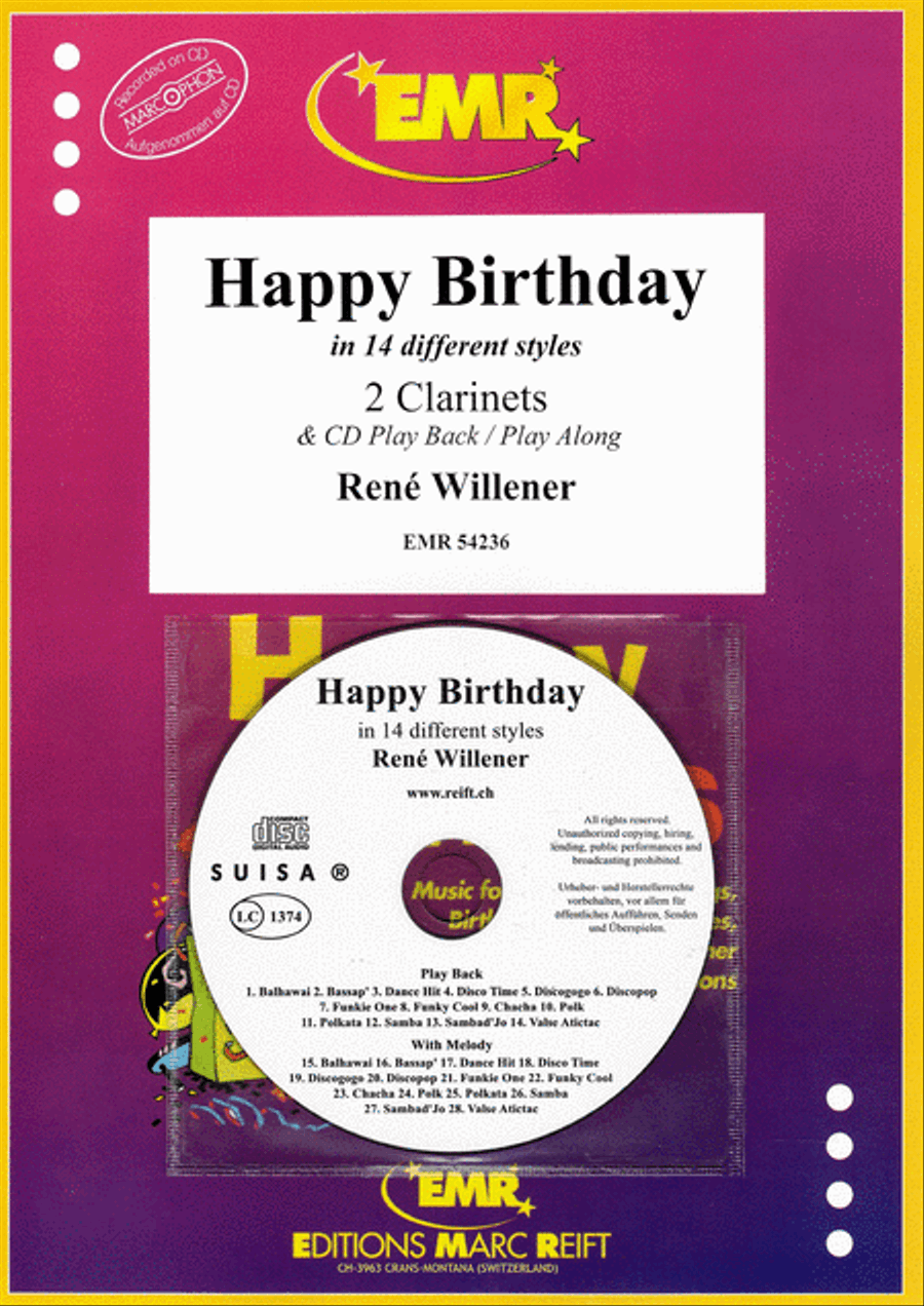 Happy Birthday Clarinet Duet scores gallery preview page 1