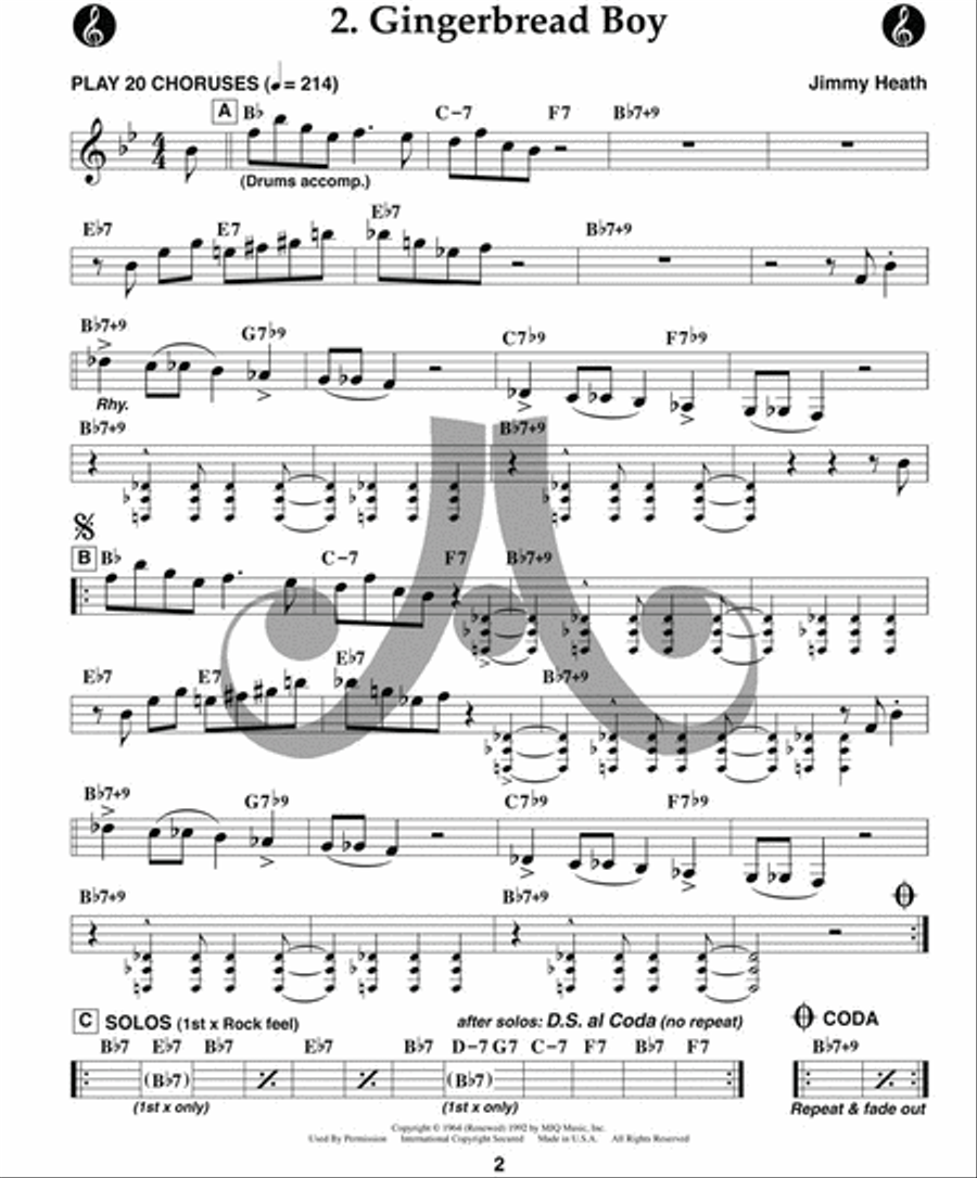 Volume 122 - Jimmy Heath Tenor Saxophone scores gallery preview page 12