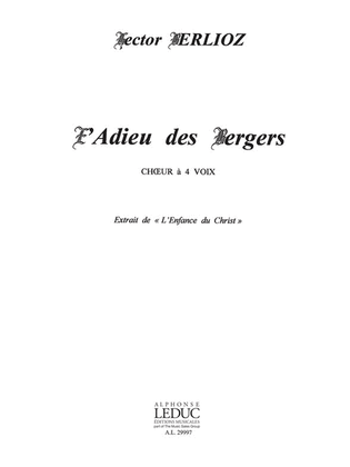 Book cover for Berlioz Adieu Des Bergers Enfance Du Christ Satb A Cappella Choral