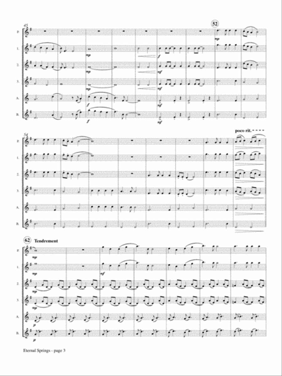 Eternal Springs for Flute Choir Flute Choir scores gallery preview page 4