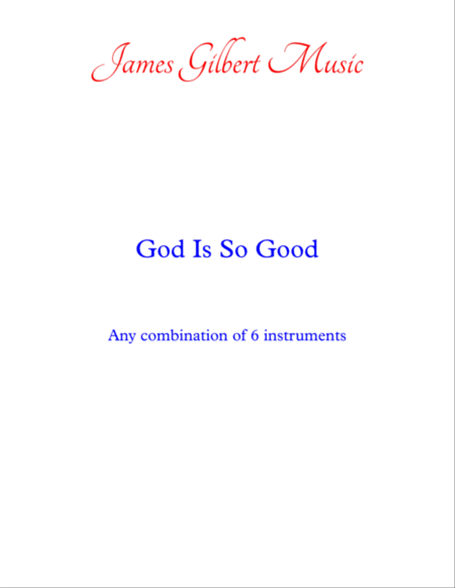 God Is So Good God Is So Good Praise scores gallery preview page 1
