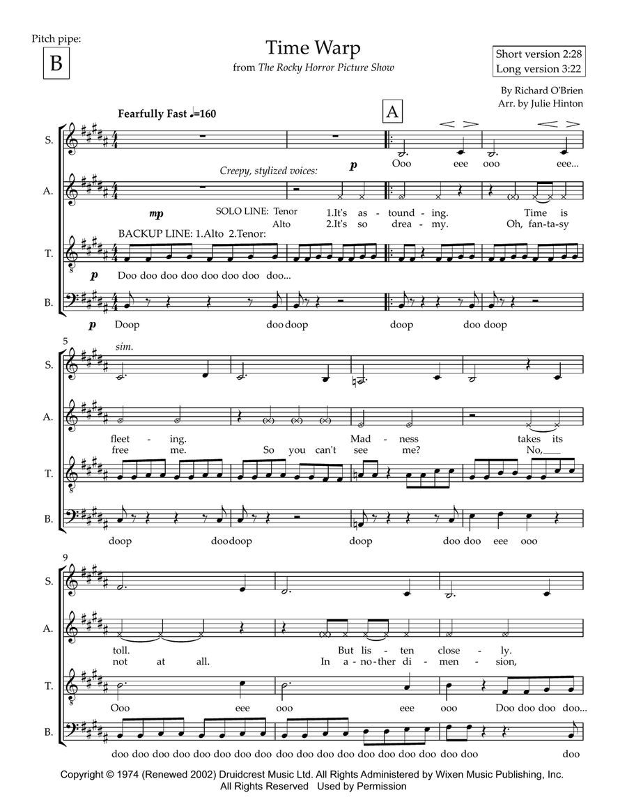 Time Warp 4-Part scores gallery preview page 2