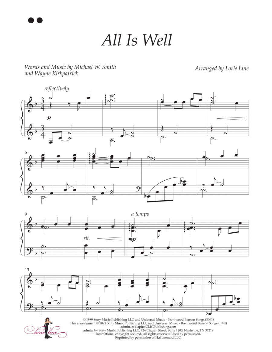 All Is Well All Is Well Piano Solo scores gallery preview page 1