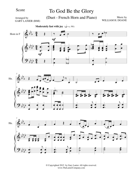 MAJESTIC HYMNS, SET I (Duets for Horn in F & Piano) image number null