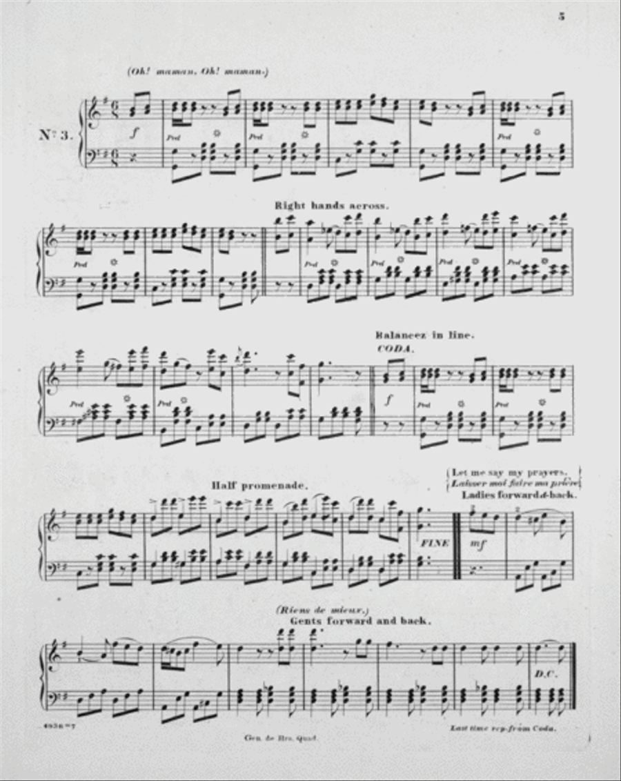 Genevieve Brabant Quadrilles Piano Solo scores gallery preview page 4