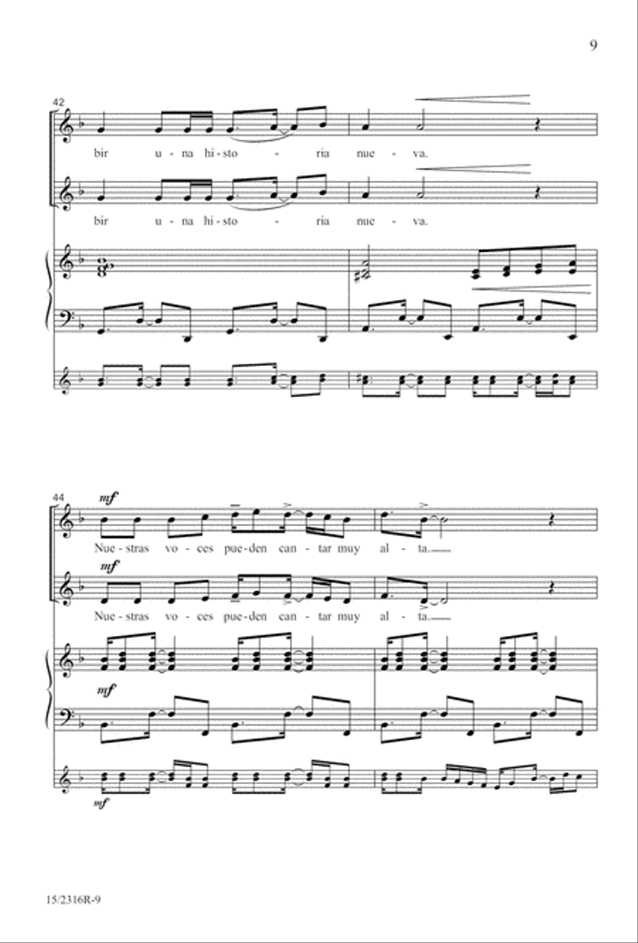 Nuestras Voces SSA scores gallery preview page 9