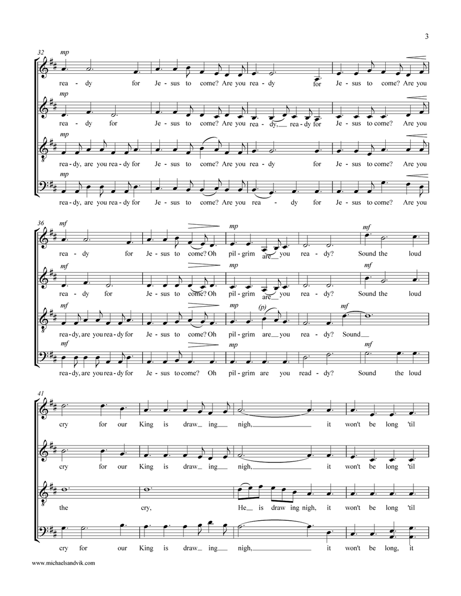 Are You Ready? 4-Part scores gallery preview page 3