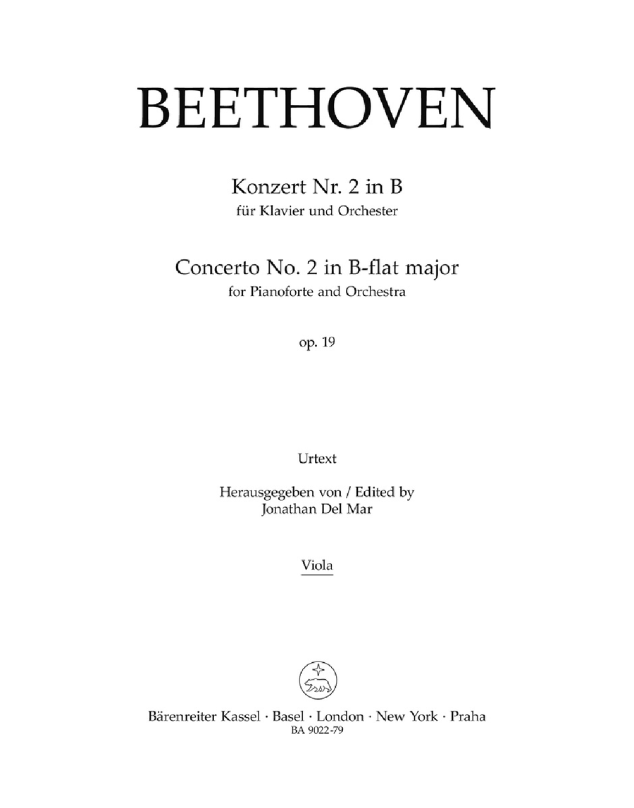 Concerto for Pianoforte and Orchestra Nr. 2 B-flat major op. 19