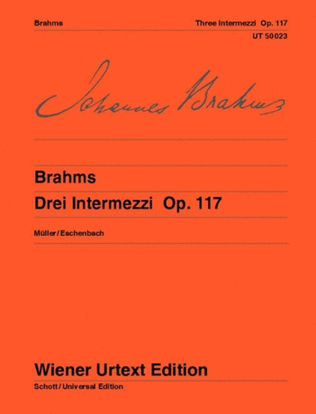 Book cover for 3 Intermezzi, Op. 117