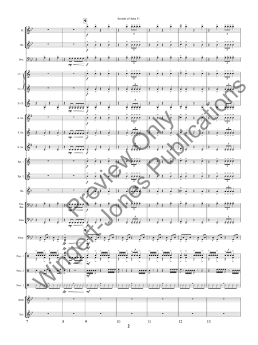 Secrets of Area 51 Concert Band scores gallery preview page 5