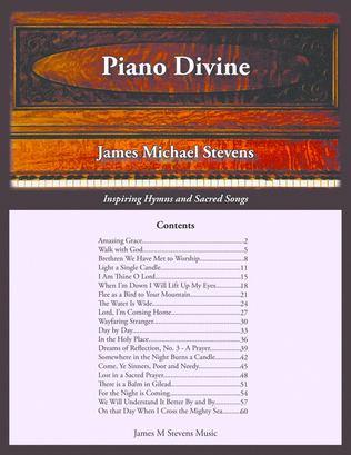 Book cover for Piano Divine - Inspiring Hymns and Sacred Songs