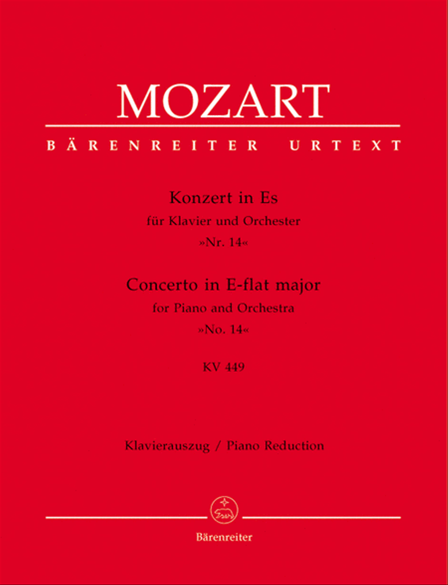 Concerto for Piano and Orchestra, No. 14 E flat major, KV 449 Piano Solo scores gallery preview page 1