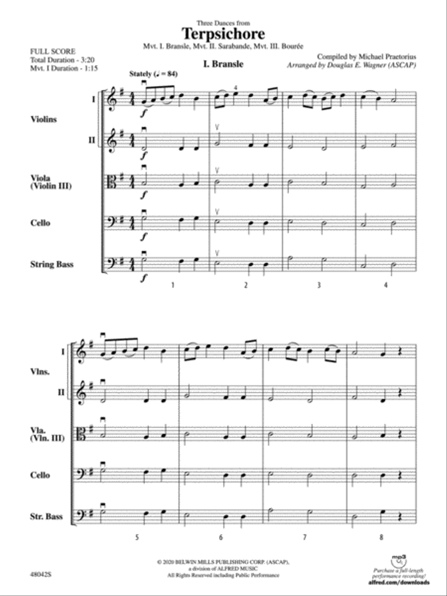 Terpsichore: Score String Orchestra scores gallery preview page 3