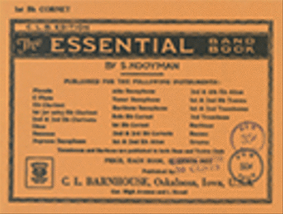 Essential Band Book Essential Band Book Cornet scores gallery preview page 1