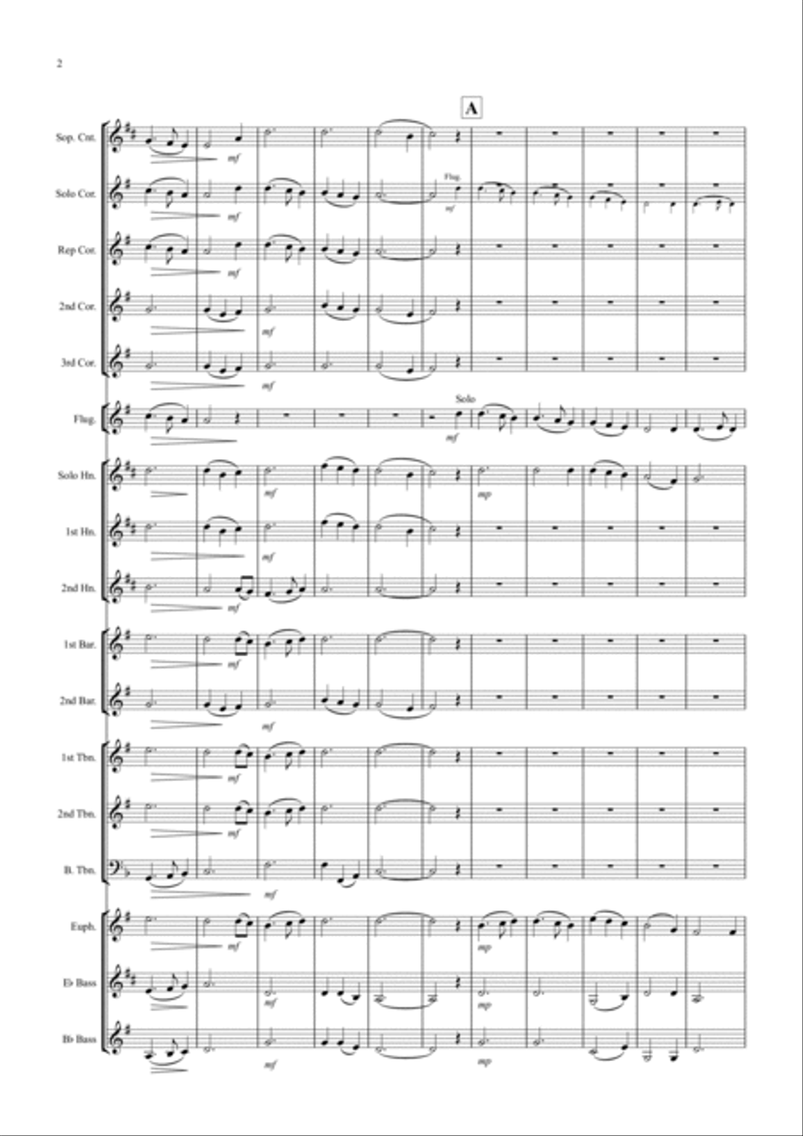 Away In A Manger - (Mueller) Brass Band scores gallery preview page 2