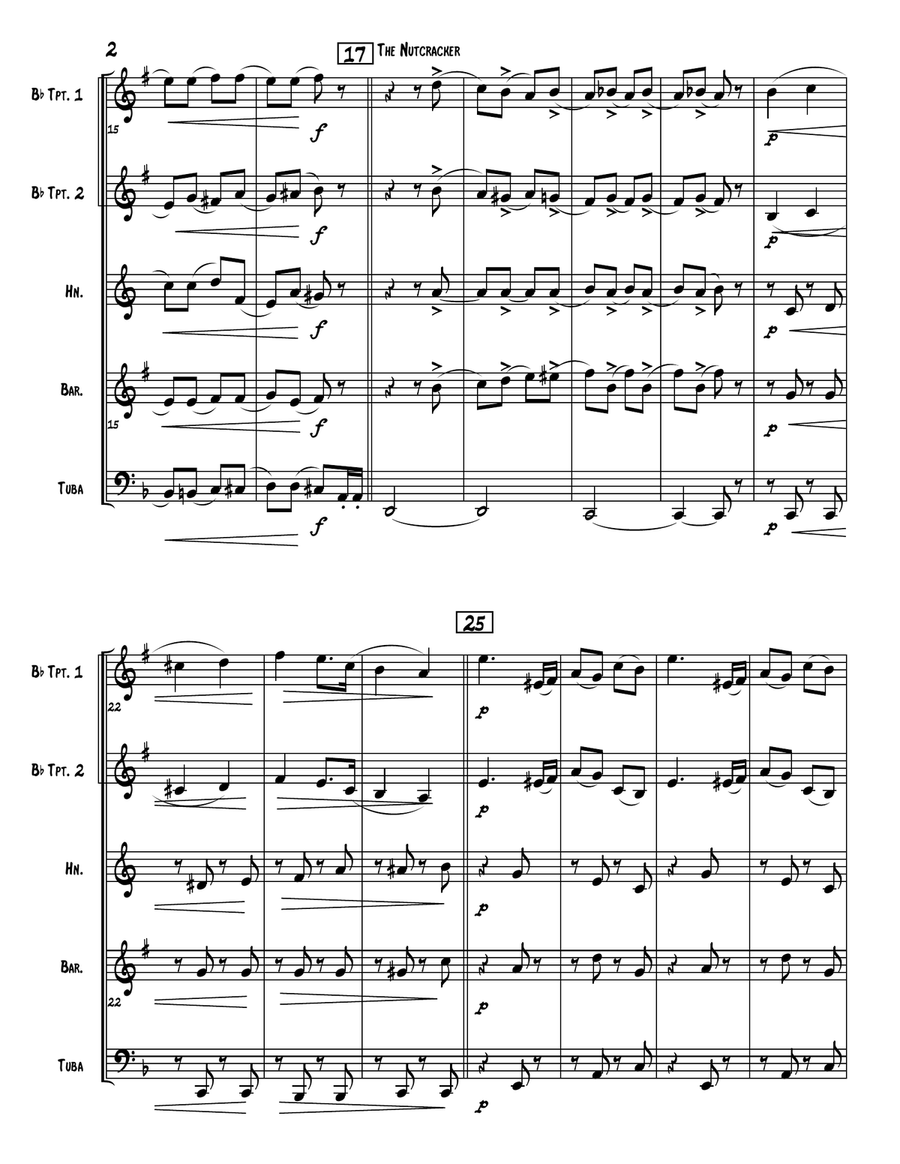 The Nutcracker Brass Quintet scores gallery preview page 2