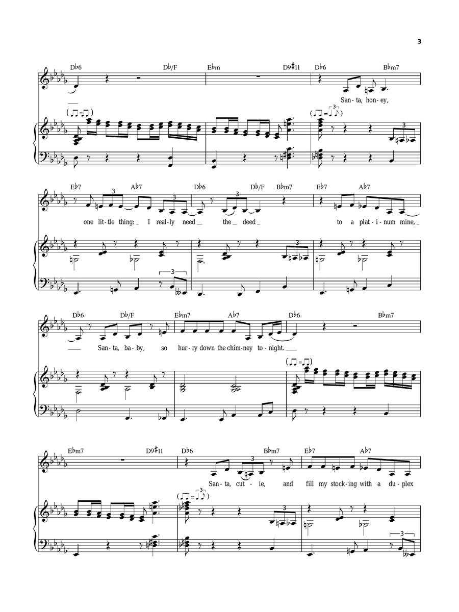 Santa Baby Voice scores gallery preview page 3