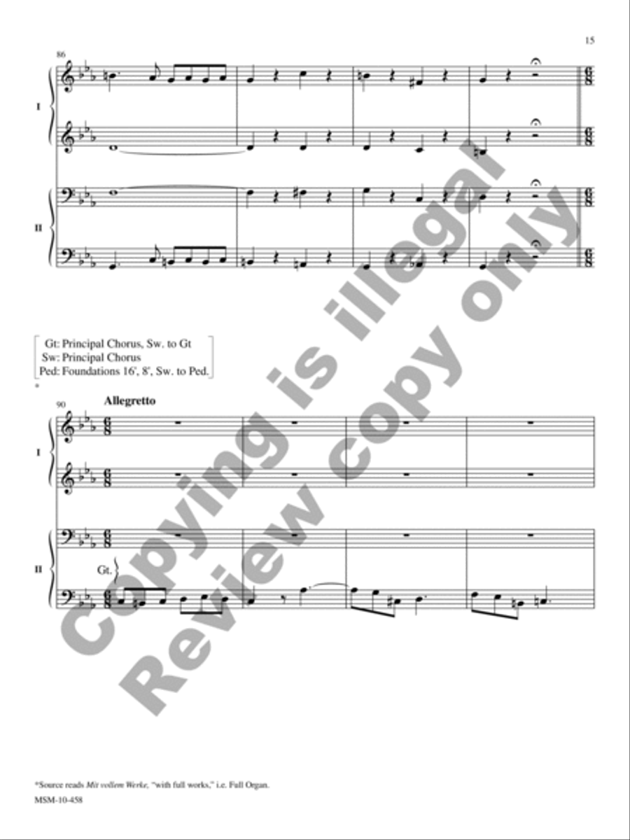 Four Duets for Organ