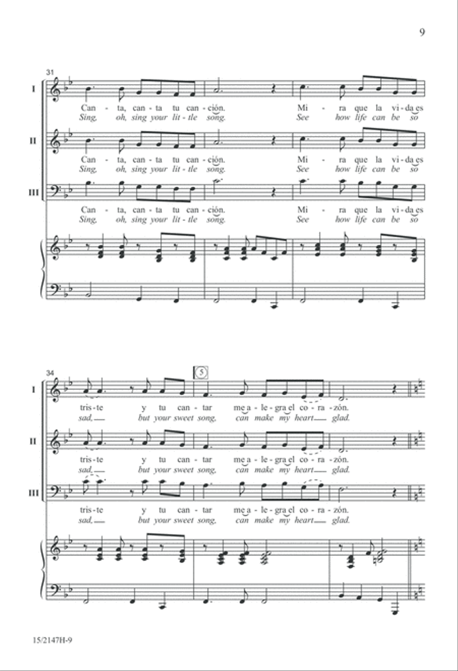 Chíu, Chíu, Chíu 3-Part scores gallery preview page 9