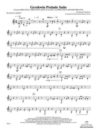 Gershwin Prelude Suite: B-flat Bass Clarinet