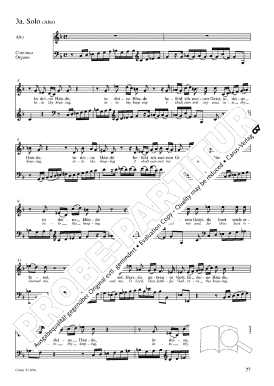God's own time is the time appointed (Gottes Zeit ist die allerbeste Zeit) 4-Part scores gallery preview page 28