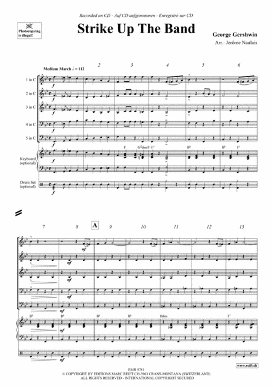 Strike Up The Band Concert Band scores gallery preview page 4