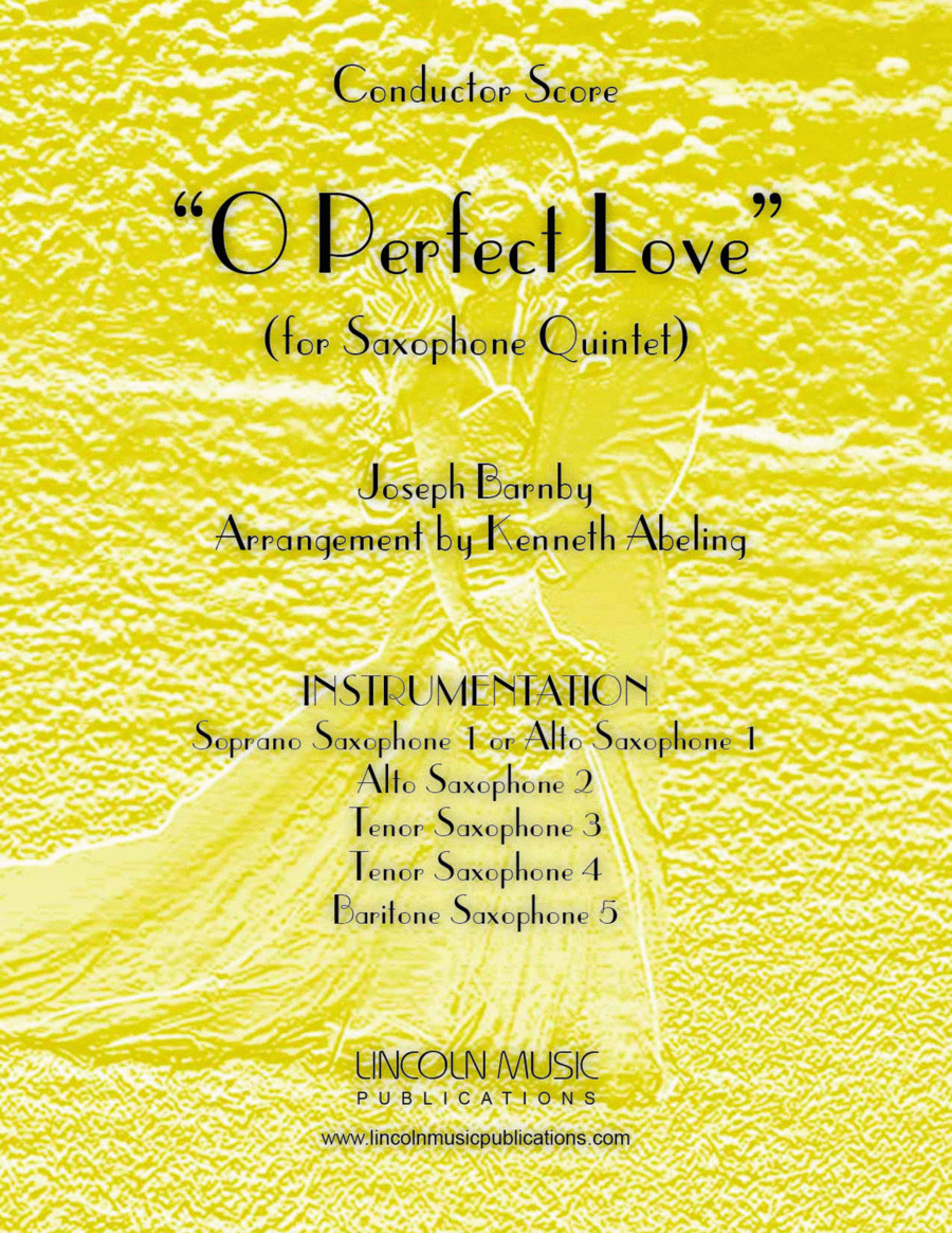 Barnby - O Perfect Love (for Saxophone Quintet SATTB or AATTB) Saxophone Quintet scores gallery preview page 1