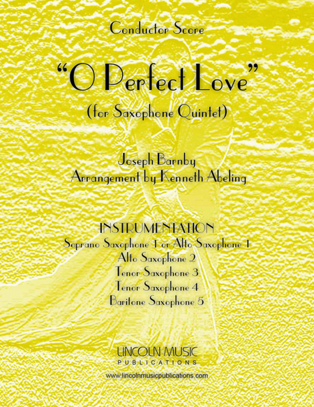 Barnby - O Perfect Love (for Saxophone Quintet SATTB or AATTB) image number null