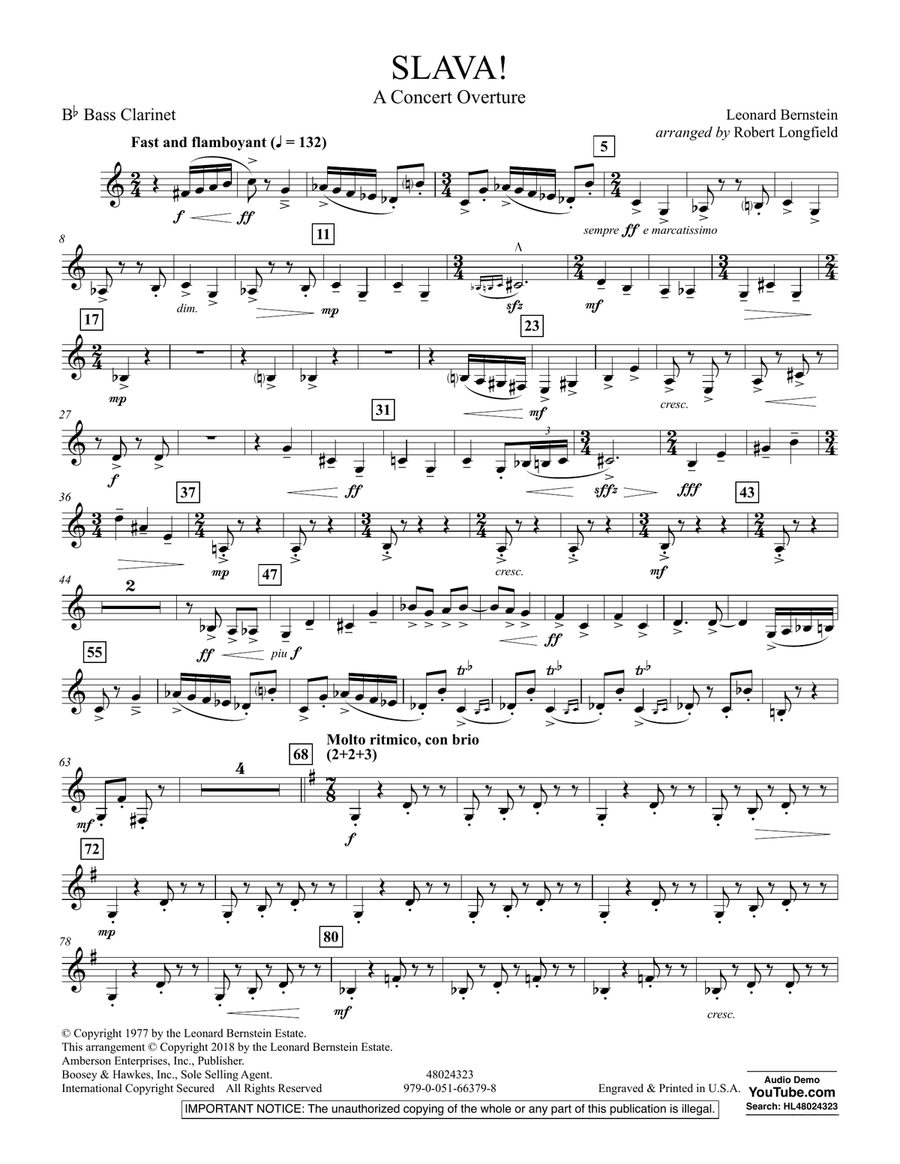 Slava! - Bb Bass Clarinet