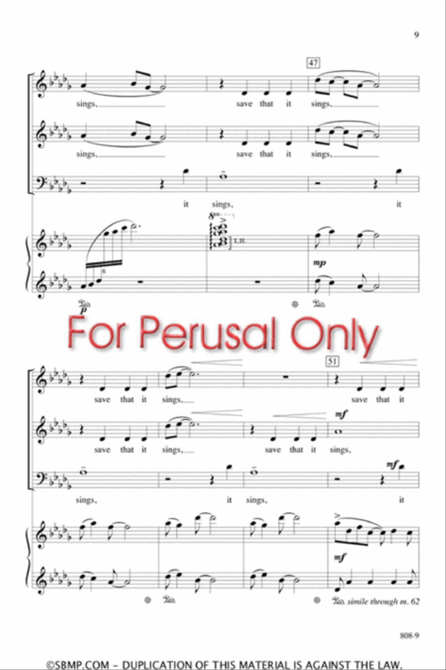 It Sings in Me - SAB Octavo 3-Part scores gallery preview page 8