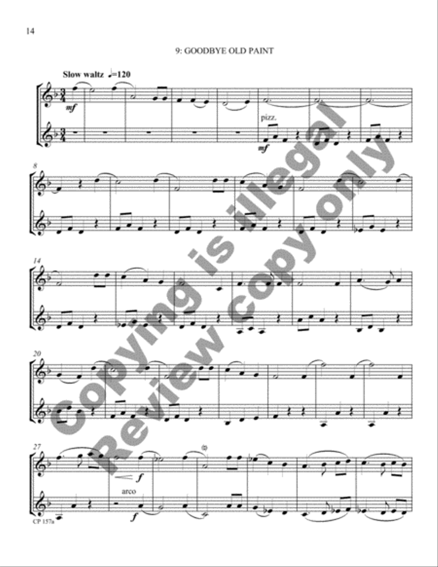 Cowboy Miniatures (Violin Version) Violin scores gallery preview page 15